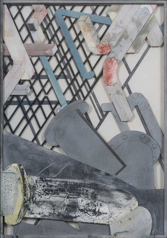 Industrial landscape, (Paper relief Drawing)