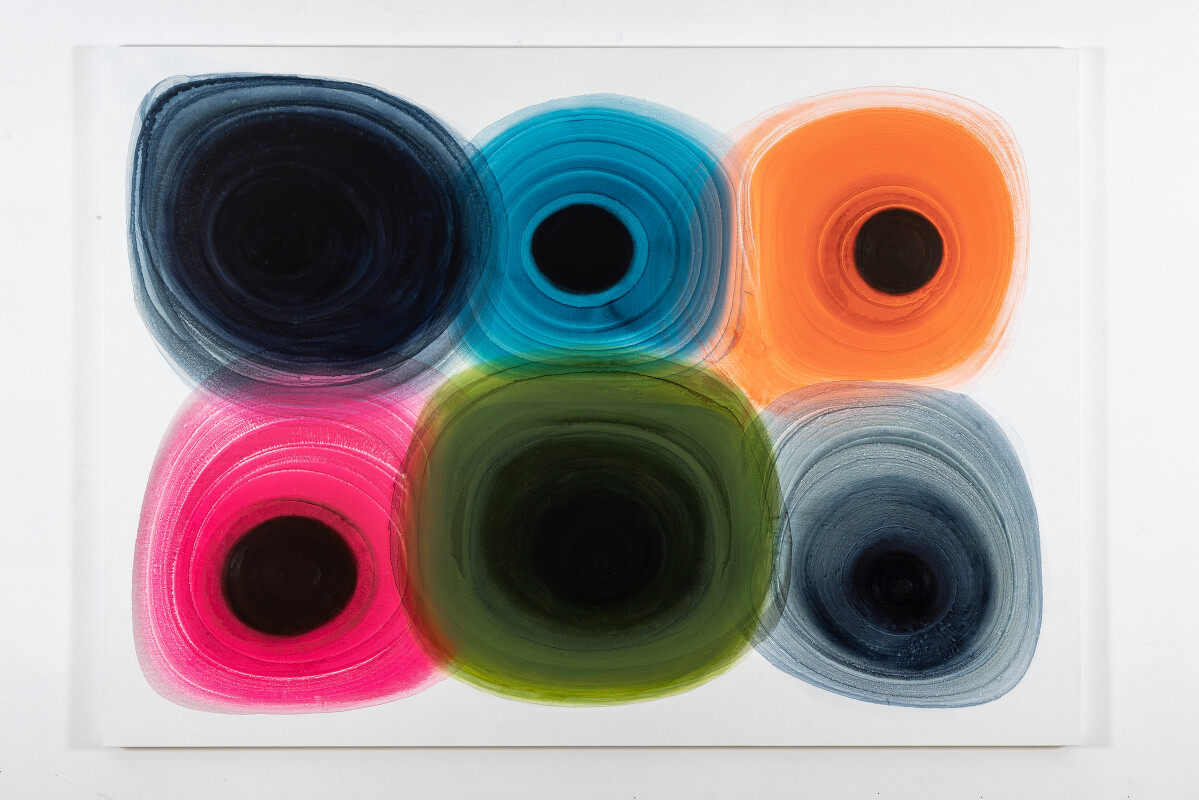 Blue Blue Pink and Orange