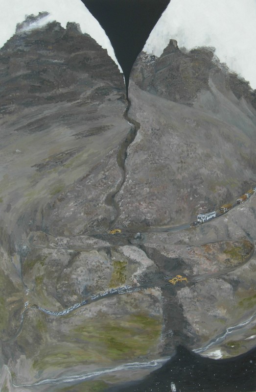 Landslide on way to Ladakh